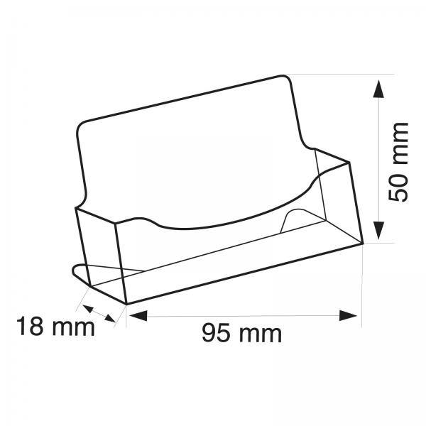 Визитник хоризонтален 96 x 50 x 18 мм - Image 2